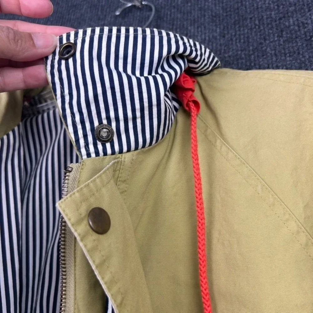 Saks 5th Avenue New York NY Real Clothes Hooded Field Chore Jacket Khaki Outdoor